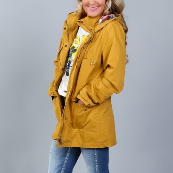 Mustard Utility zip up jacket - Picture 2 of 4